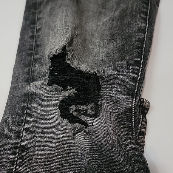 AMERICAN EAGLE Next Level Flex Distressed Black Wash Skinny Jeans size 28x30 - Picture 8 of 10